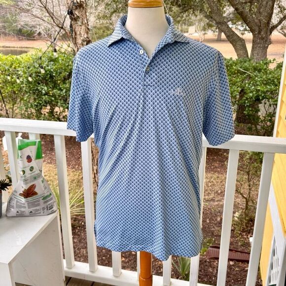 Peter Millar Summer Comfort Skull Print Polo Shirt. medium. - Picture 1 of 8